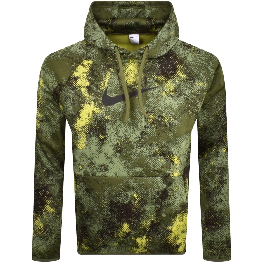 Nike Training Camo Printed Hoodie Green Mainline Menswear Denmark